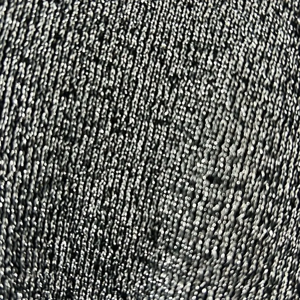 Forever 21 Cowl Neck Long Sleeve Cropped Silver Yarn Knit Sparkly Sweater Size M - Picture 7 of 8